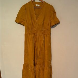 Boden Mustard Yellow Midi Dress